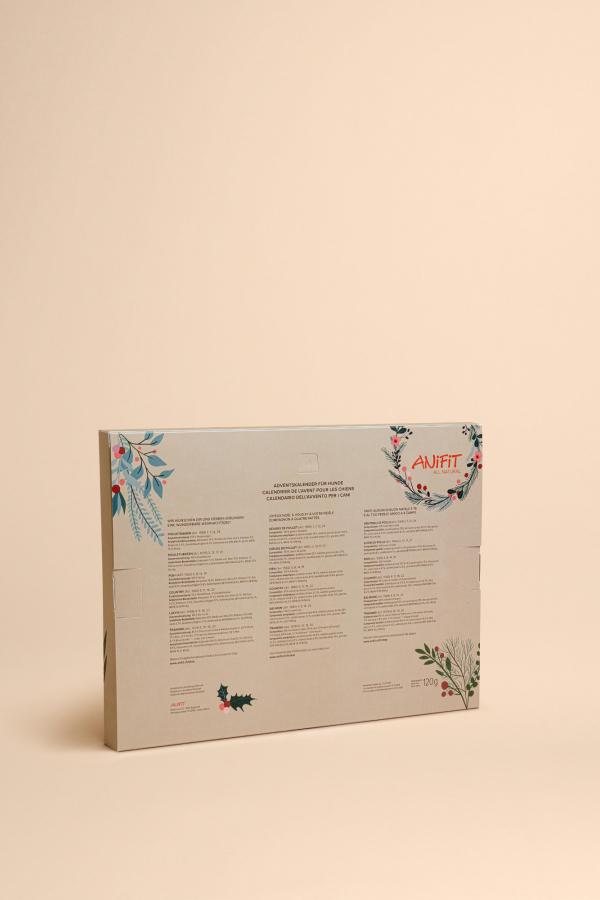 Face arrière calendrier de l'Avent pour chiens